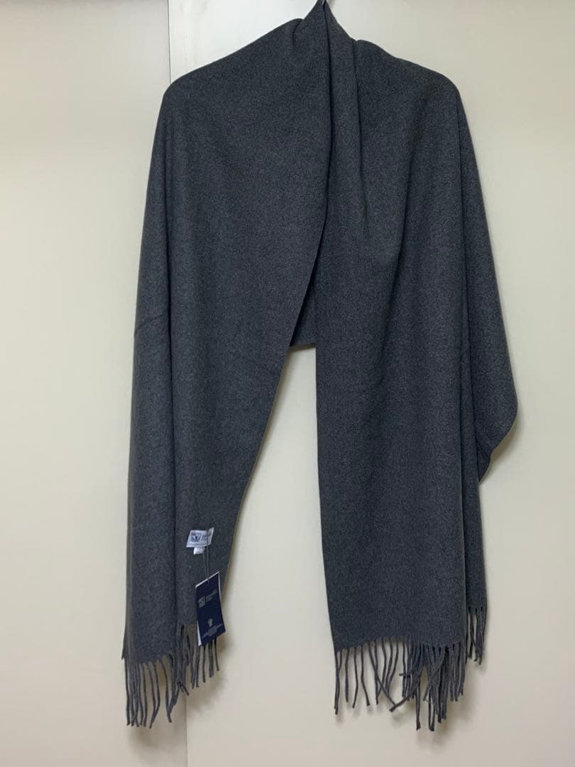 な*あ様 ジョンストンズダークグレー 大判ストール　カシミア人気　未使用品