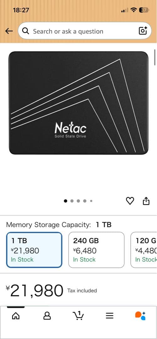 内蔵型SSD Netac 1TB SSD SATA 6Gb/s