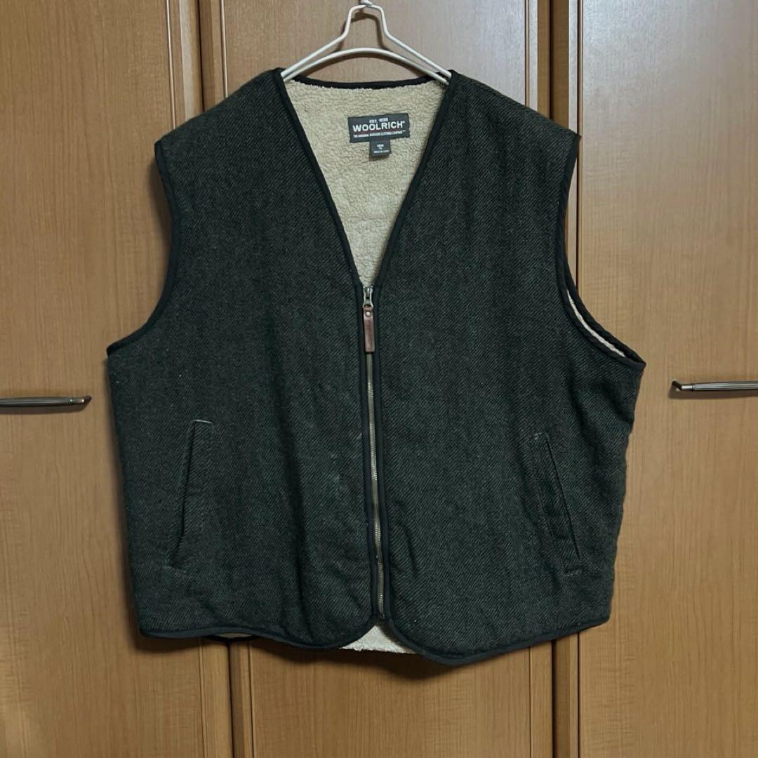 00s WOOLRICH 裏ボア ウールベスト サイズ表記XL