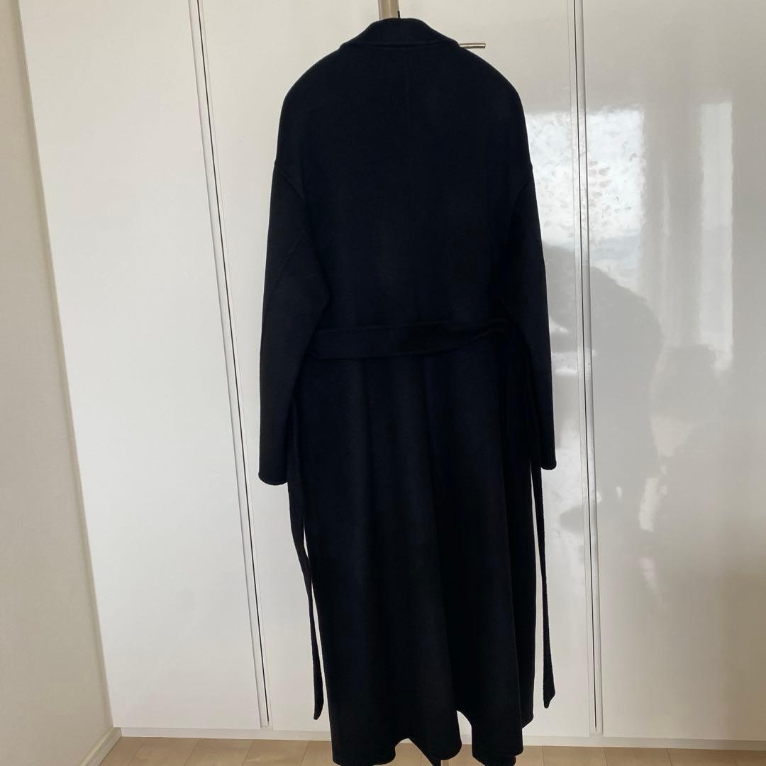 【美品】ベースメント　リバーロングコート　Ｆサイズ　ブラック