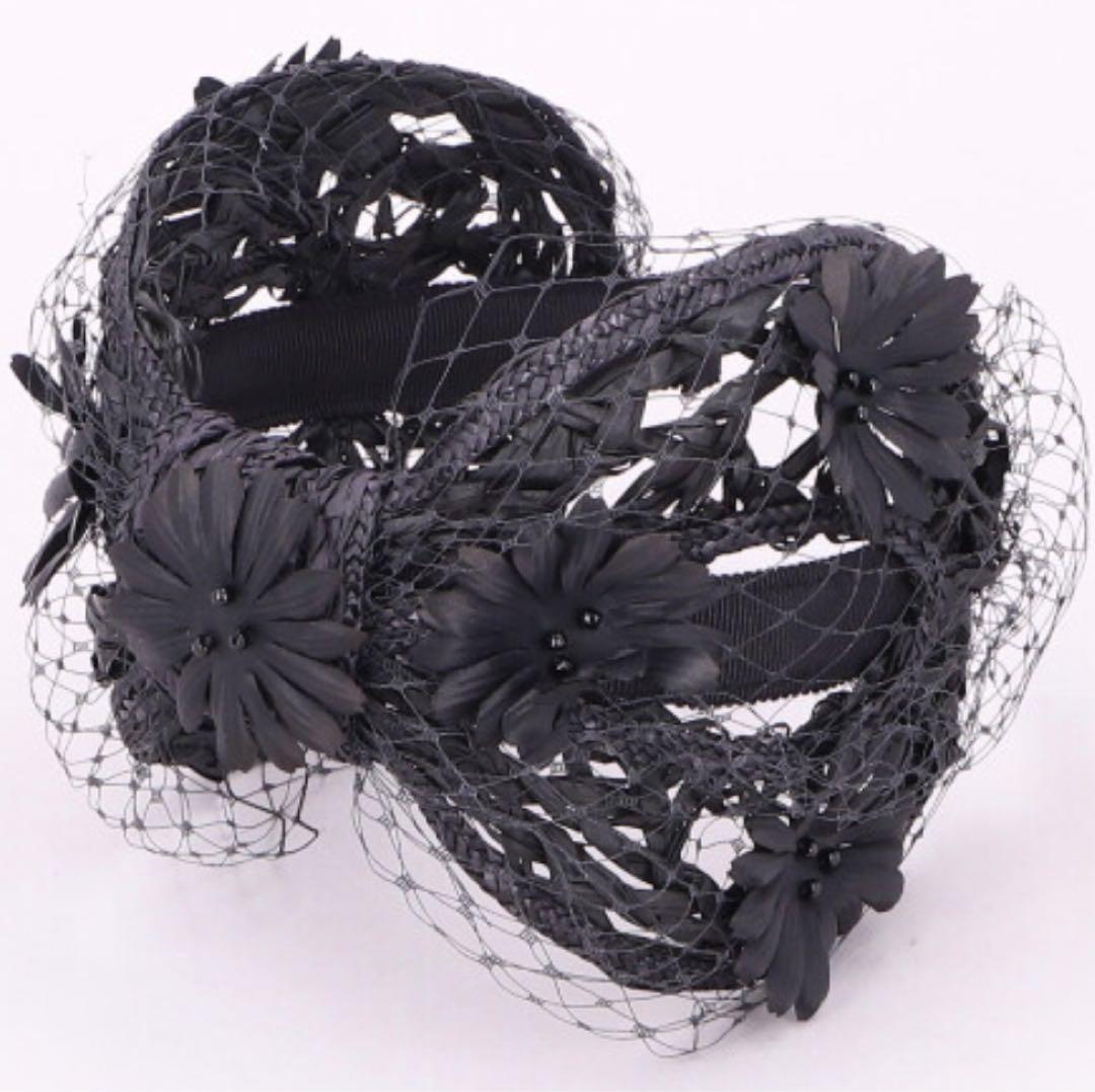 CA4LA BaraironoBoushiバラ色の帽子 ハチの巣 カシラ　黒