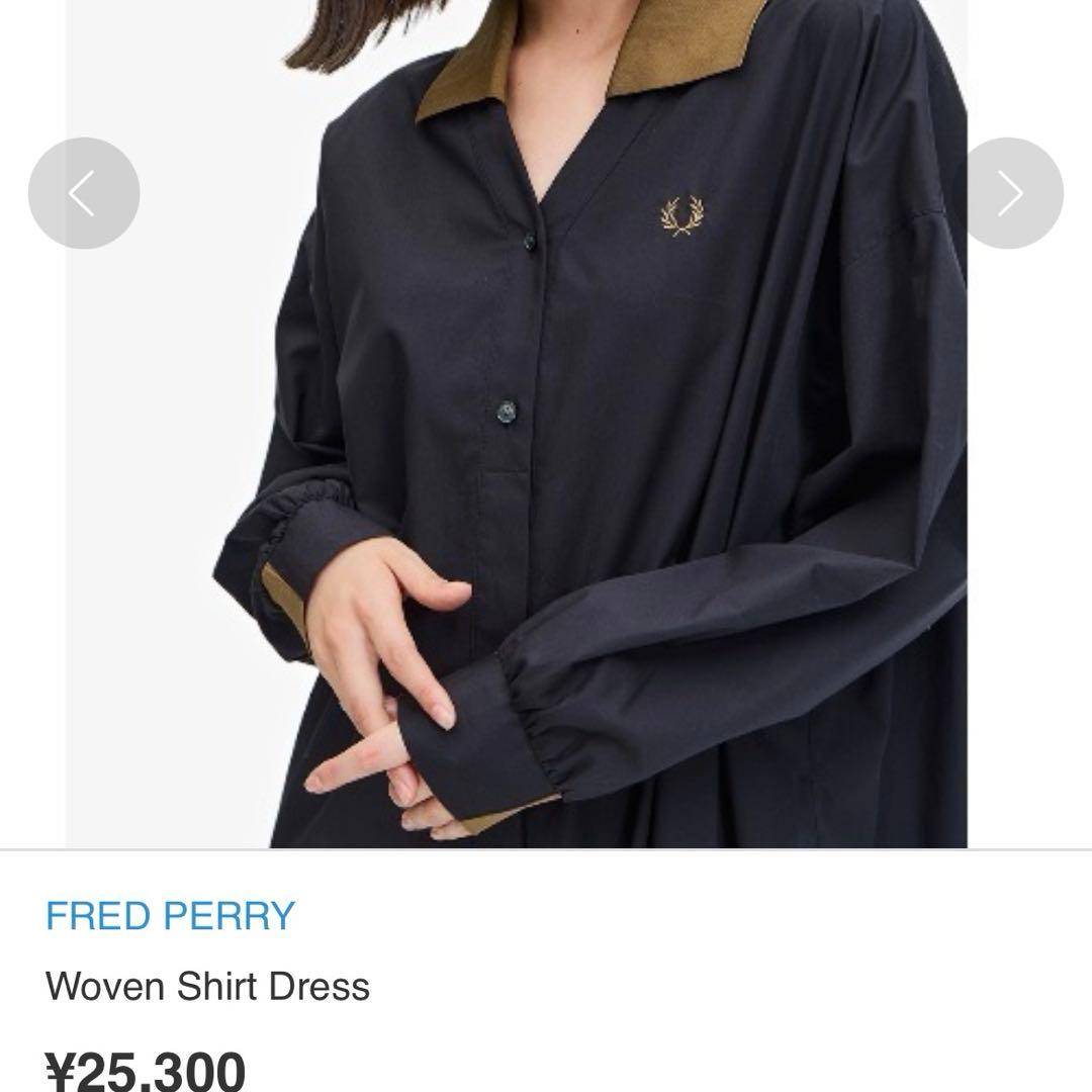 美品　FRED PERRY フレッドペリー ワンピース　シャツドレス