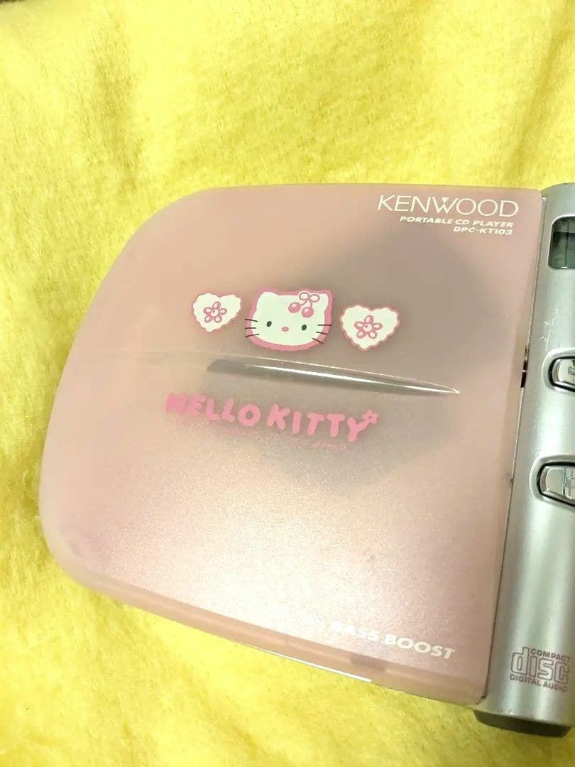 KENWOOD ハローキティ ポータブルCDプレーヤー 動作 未確認　レトロ