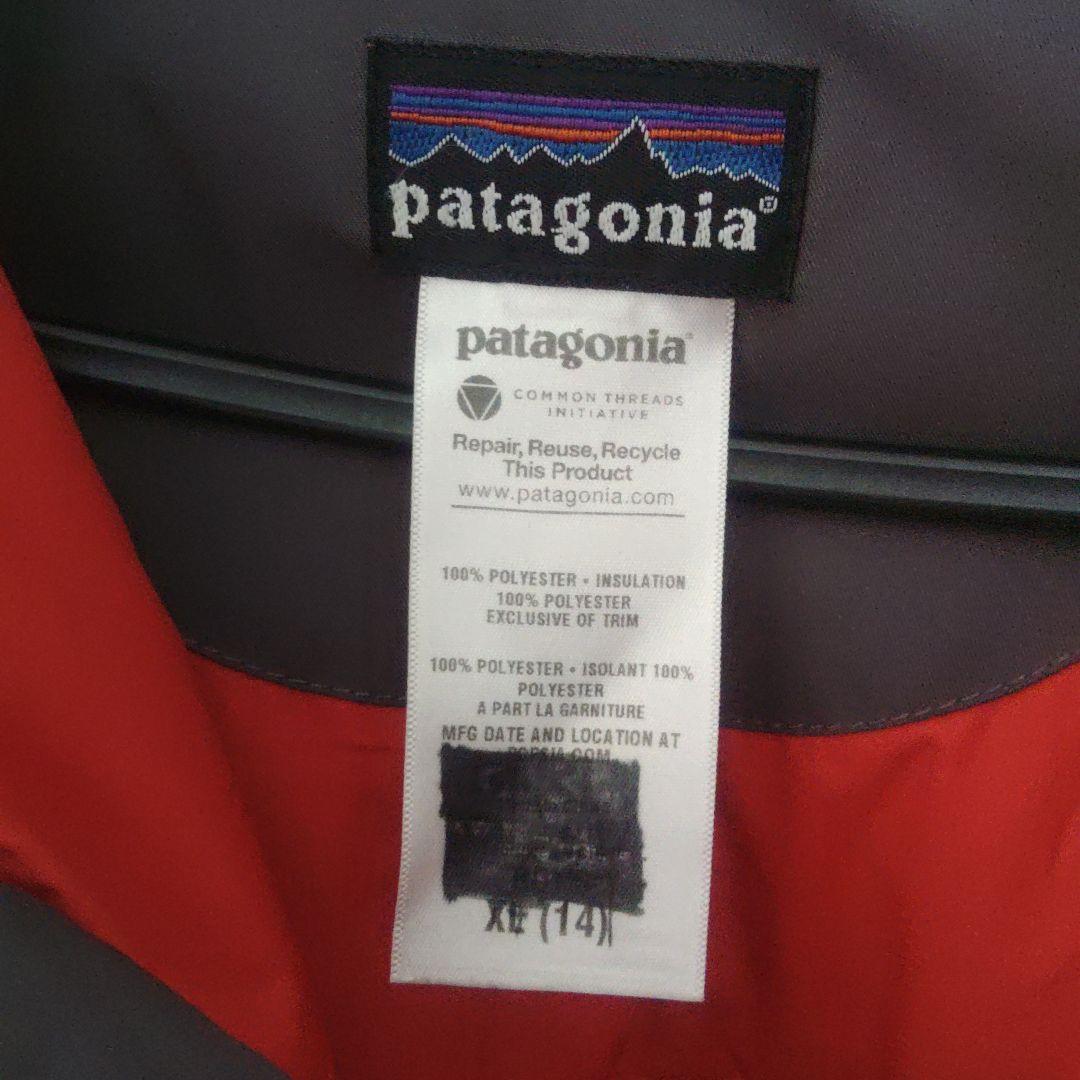 patagonia スキーウェア BOY XL　グレー/オレンジ