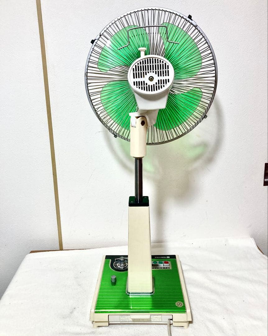 昭和レトロ TOSHIBA東芝扇風機 完動品 グリーン