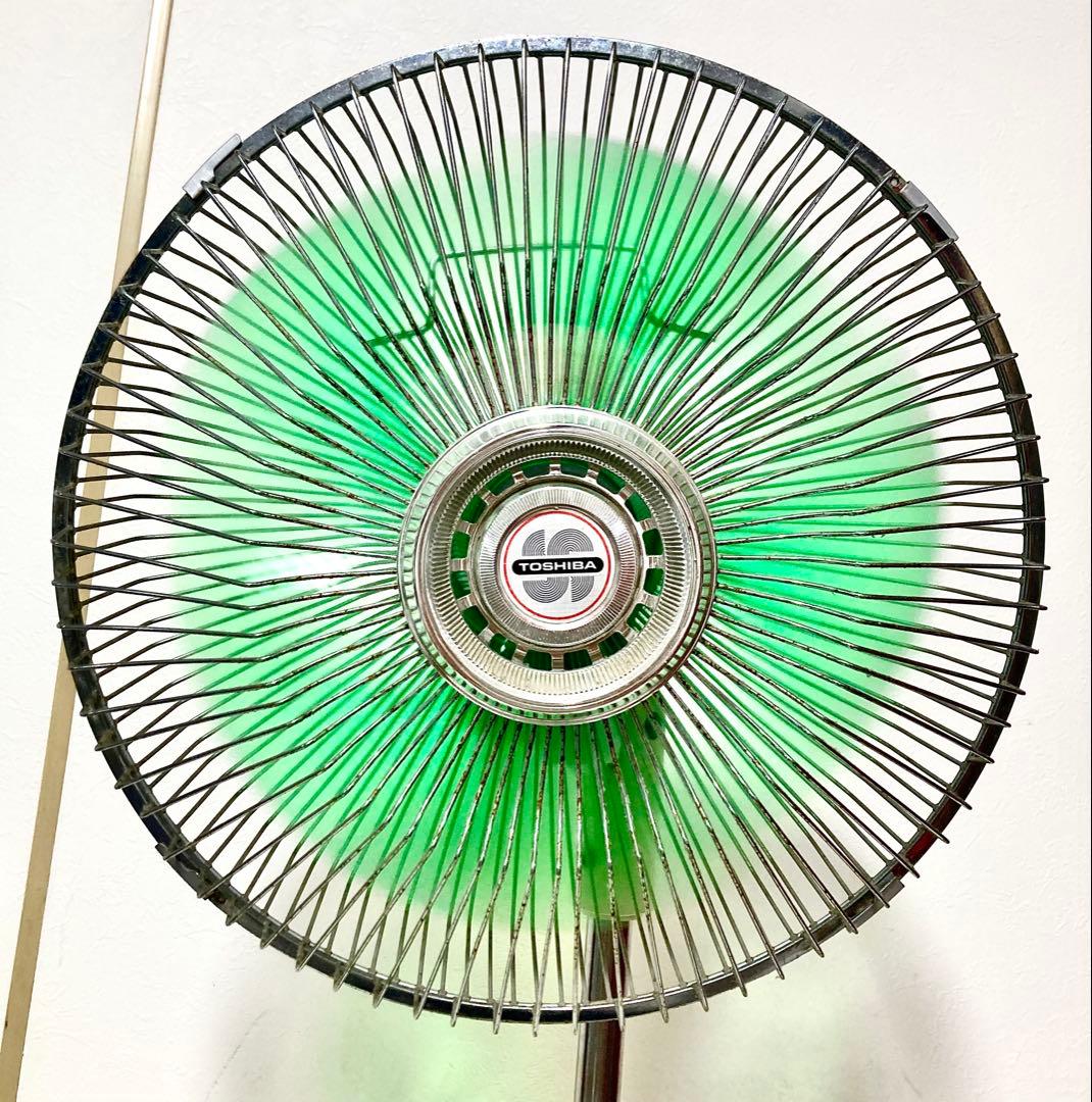 昭和レトロ TOSHIBA東芝扇風機 完動品 グリーン
