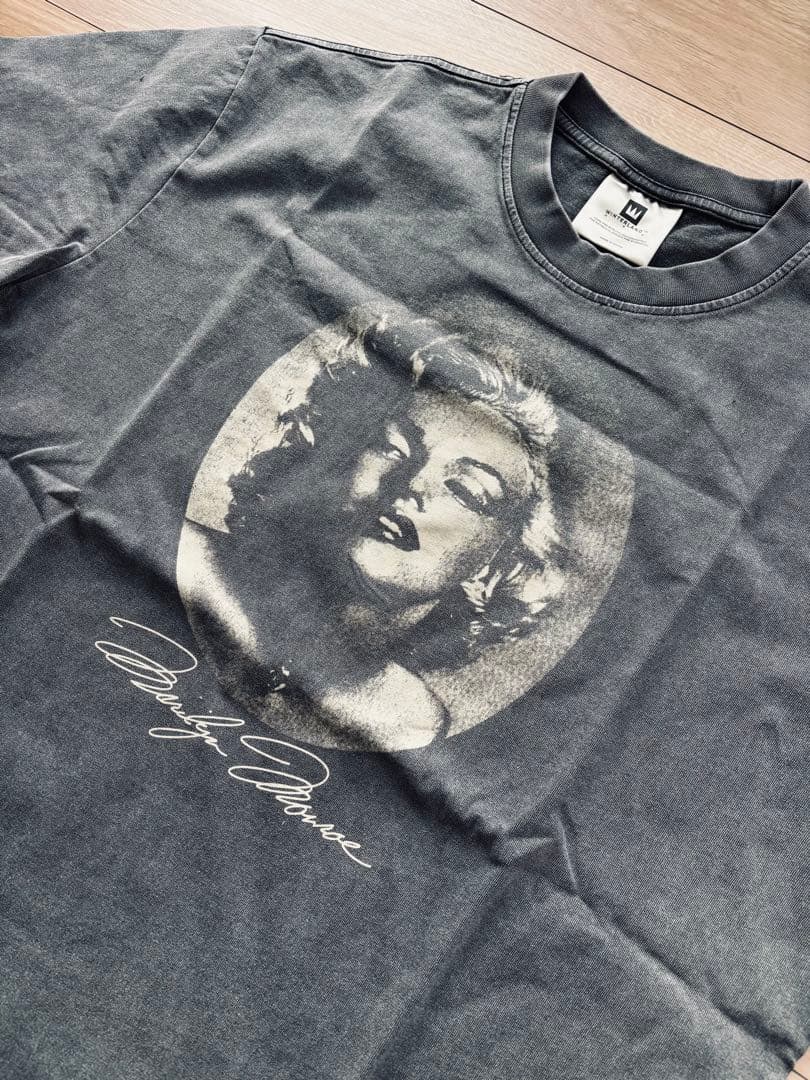 マリリン・モンロー Tシャツ Mサイズ ダークグレーヴィンテージ加工
