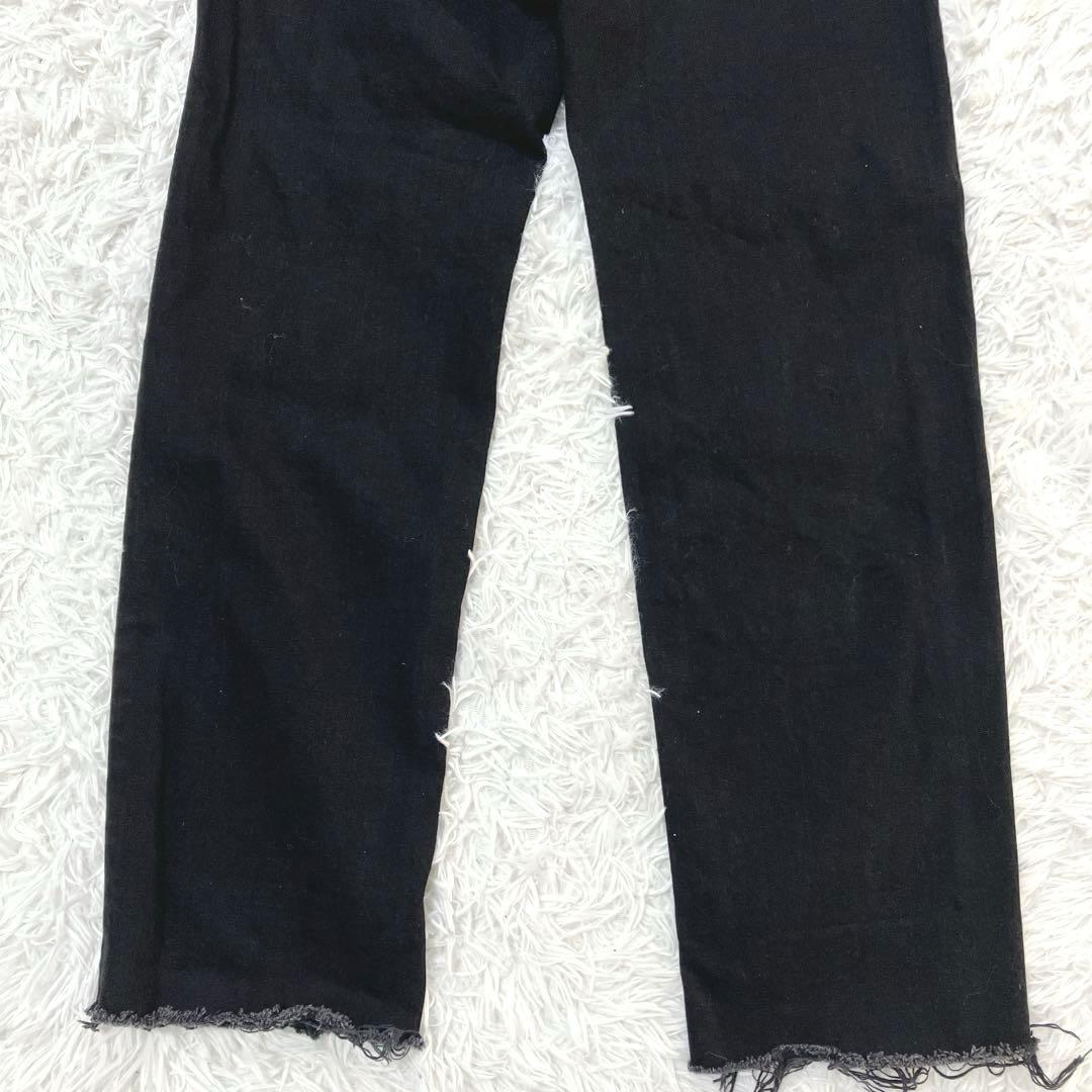 YANUK ヤヌーク Lea レア デニムパンツ 23 ダメージ加工 ブラック