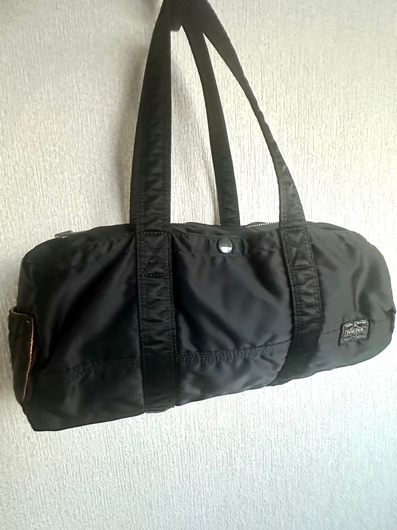 【美品】PORTER ポーター タンカー ボストンバッグ ドラムバッグ ブラック