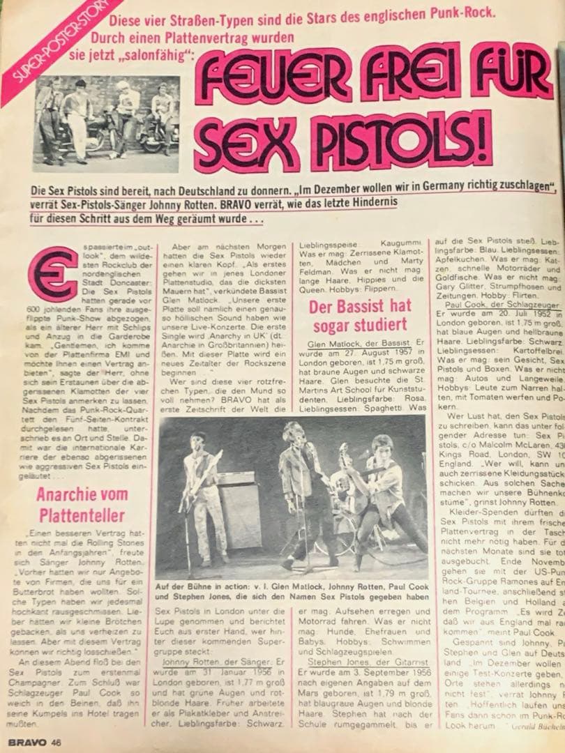 SEX PISTOLS セックス・ピストルズ 最初期のポスター未使用入手困難