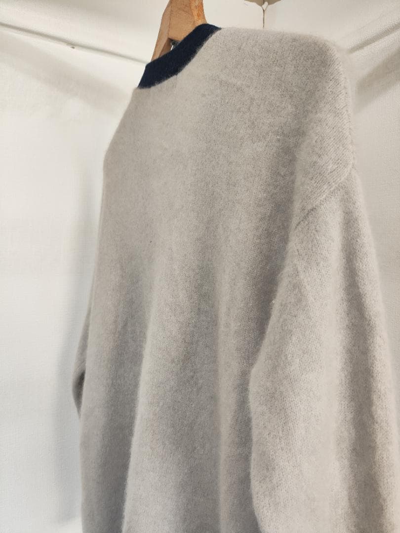 【高級素材】Maglia Plus ラクーン カーディガン ふわふわ 紺配色