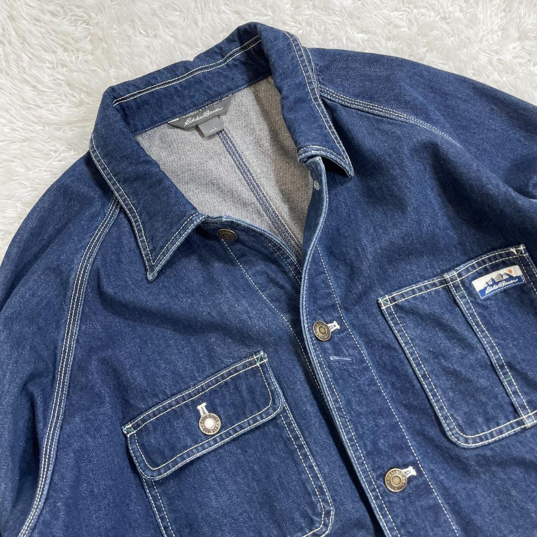 【美品】 Eddie Bauer エディーバウアー デニムカバーオール L