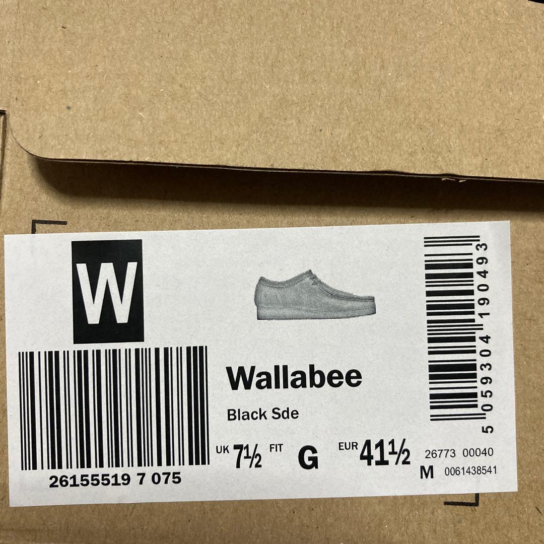 箱・付属品ありCLARKS Wallabeeブラック UK7.5