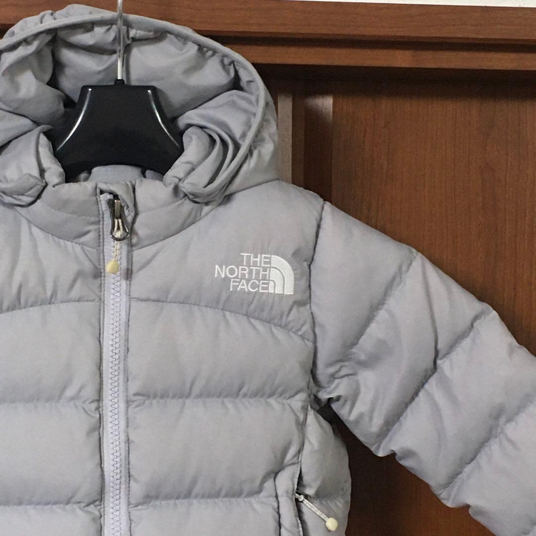 良品　ノースフェイス　ダウン　８０　グレー　ベビー　キッズ　north face