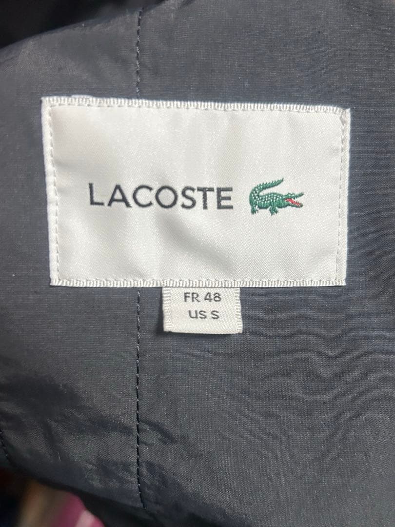 ラコステ LACOSTEオーバーサイズ ミリタリーコートM 黒