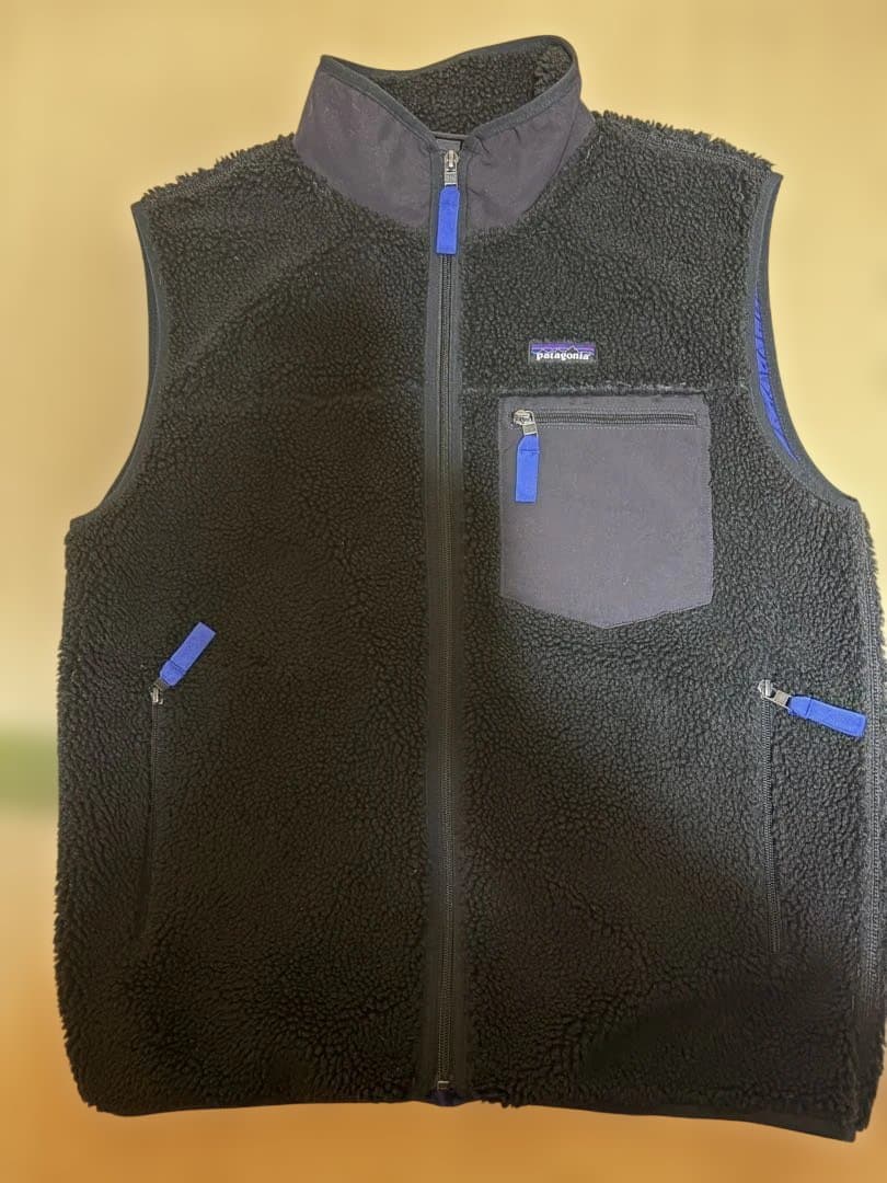patagonia ブラック フリースベスト レトロX