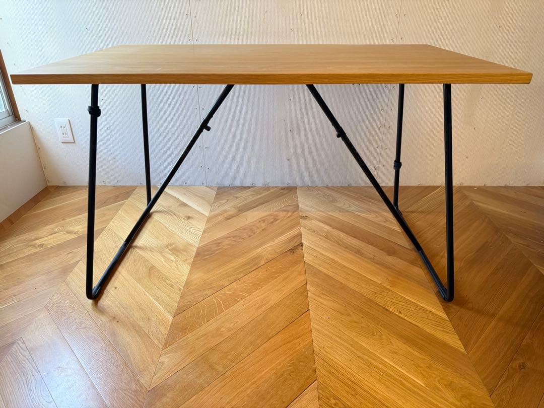 MUJI 無印良品 木製折りたたみテーブル 1台 オーク材突板 幅120cm