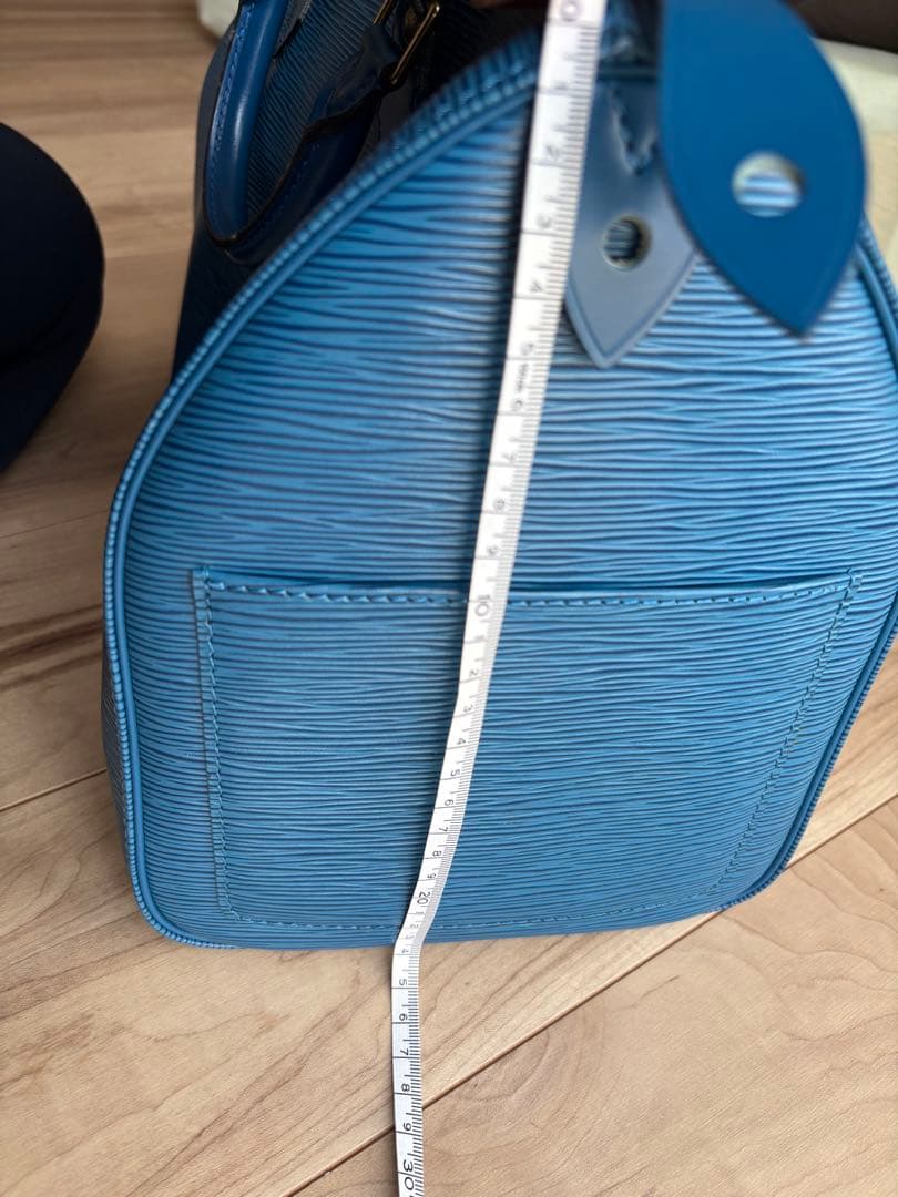 Louis Vuitton 青いエピレザー ボストンバッグ