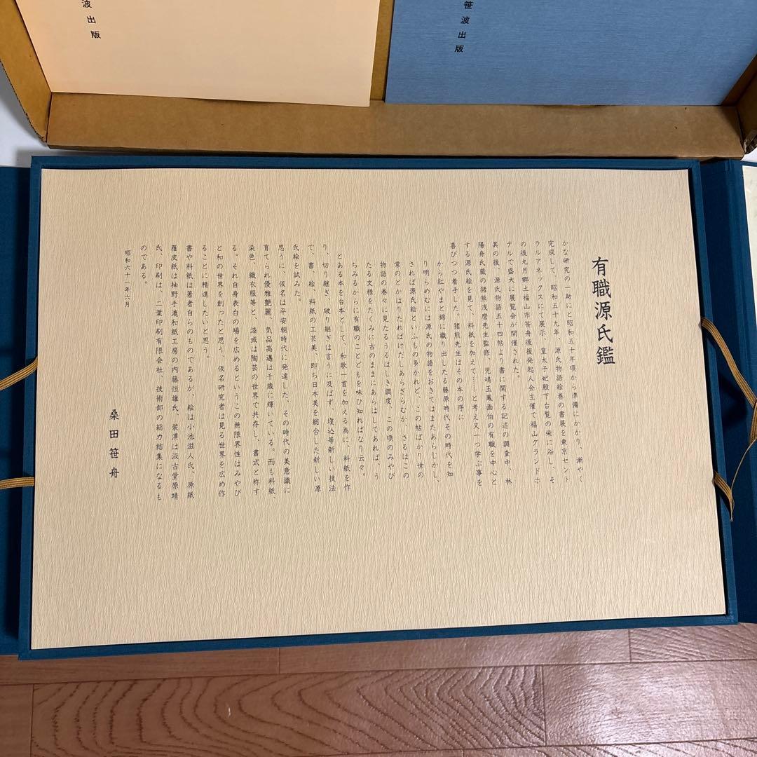 【美品】有職源氏鑑　桑田笹舟　源氏鑑　図版54枚揃　書道　大型本