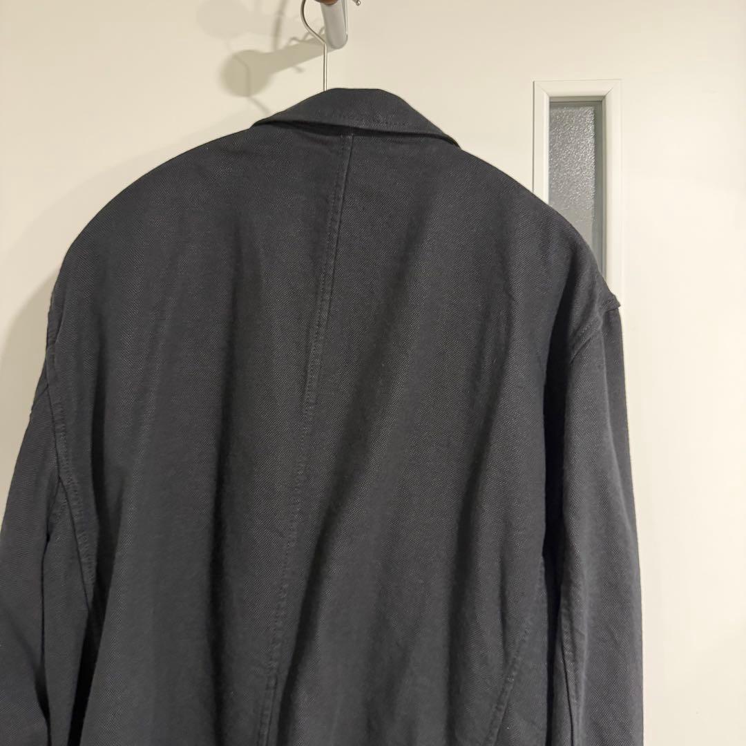 MUJI Labo 和紙混カルゼセットアップ上下 黒 L・W30 裾直しあり