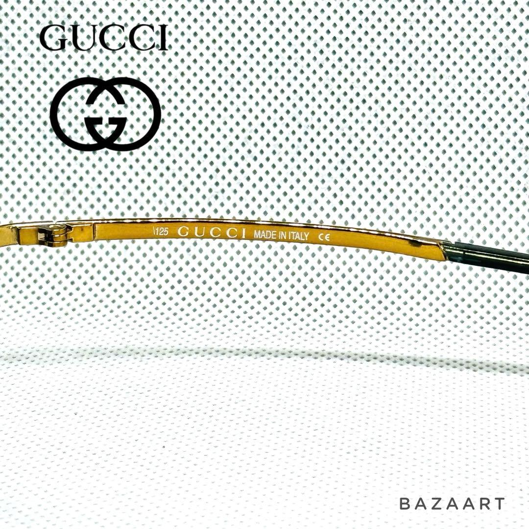 GUCCI グッチ サングラス GG1691 ゴールド メタル グリーン 美品