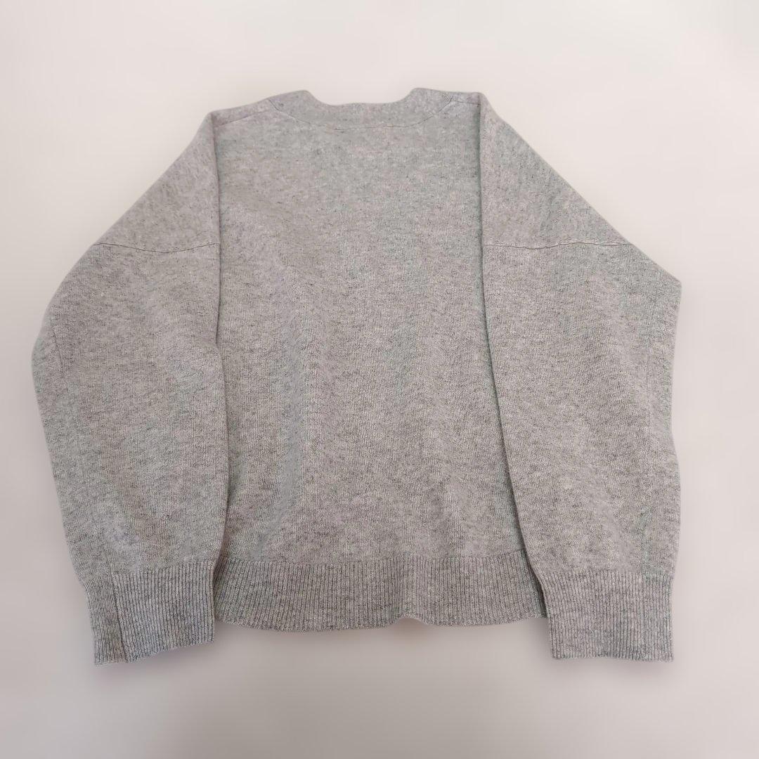✧新品タグ付き【自由区】ピュアカシミヤ100%カーディガン38 グレー　洗える