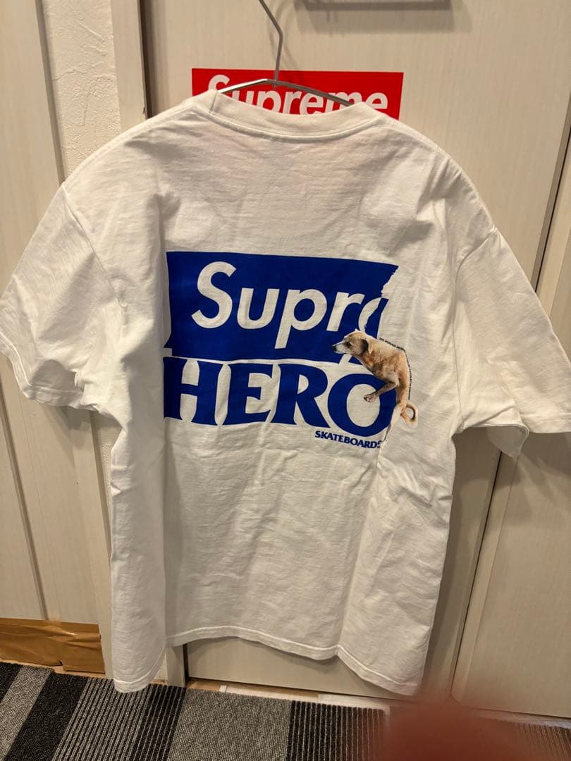 Supreme Supr HERO Tシャツ S ホワイト