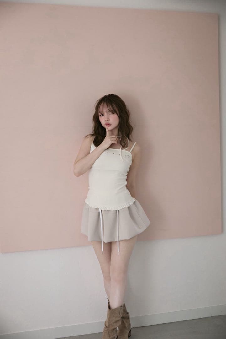 新品未使用未開封♡andmary Claire set tops ivory