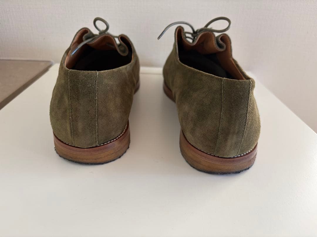 Solovier オリーブグリーン スエード モカシンシューズ