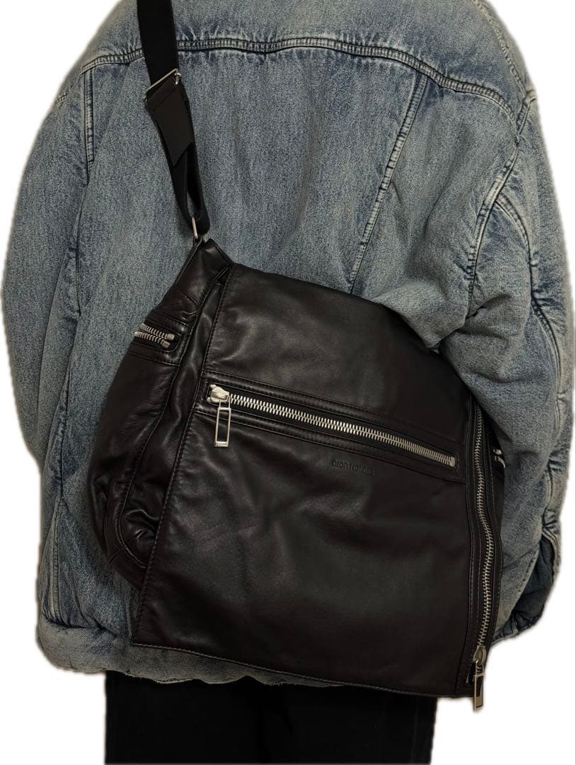 dior homme ラムレザー ショルダーバッグ