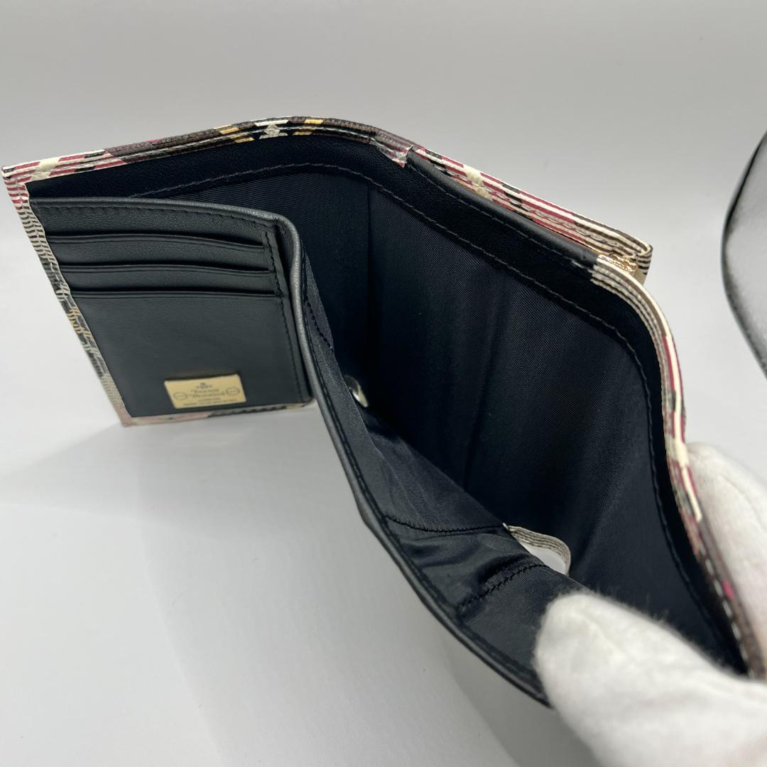 Vivienne Westwood 特価 折財布 チェック 紫 マルチカラー