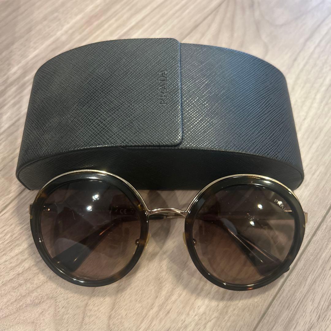s*6様 PRADA ラウンドサングラス ケース付き