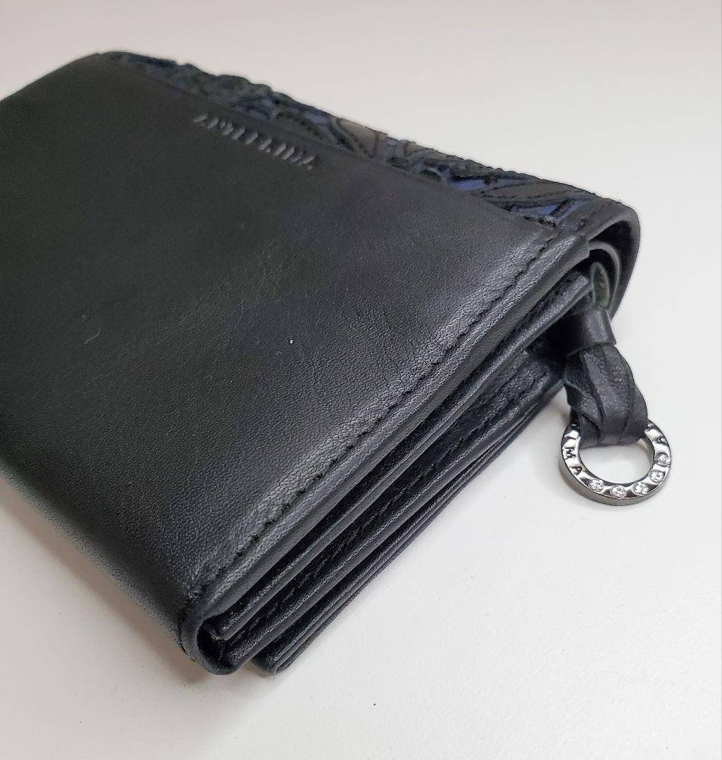 廃盤希少✨️ANTEPRIMA リカモ 二つ折り財布 本革レース 花 箱付