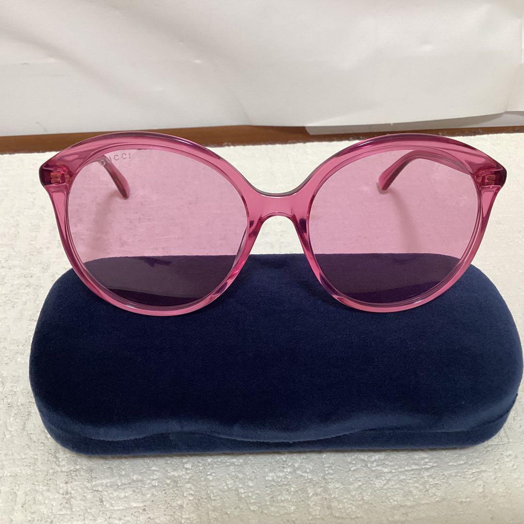 GUCCI ピンク　ボストン型　サングラスGG0257S