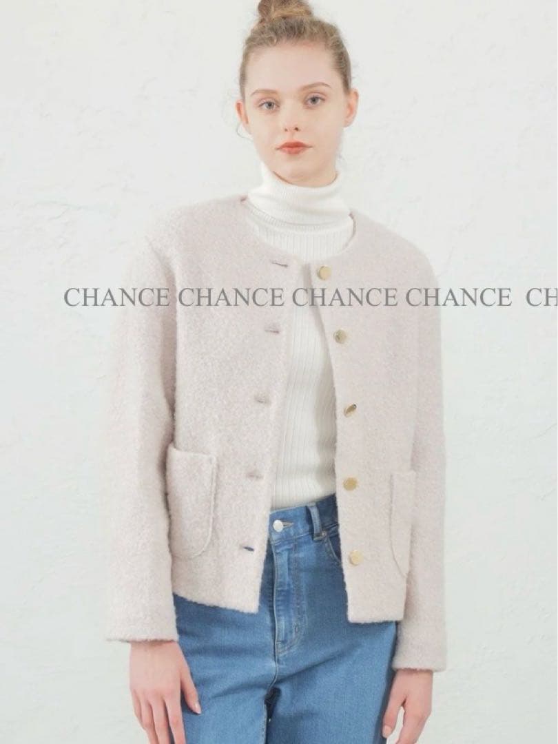 23AW マッキントッシュフィロソフィー　ノーカラーコート　ショートコート