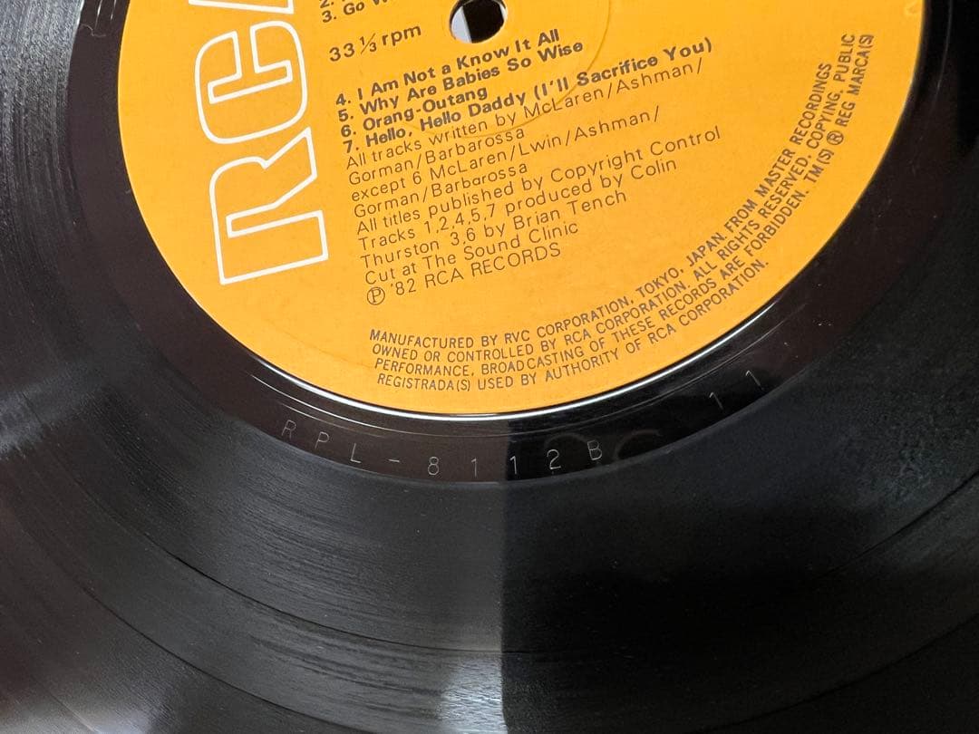 洋楽 1982 Bow Wow Wow RPL-8112 Vinyl LP Japan