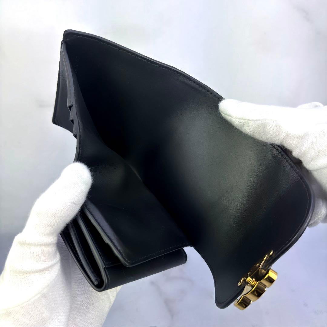 【極美✨】 CELINE スモール フラップウォレット トリオンフ ブラック