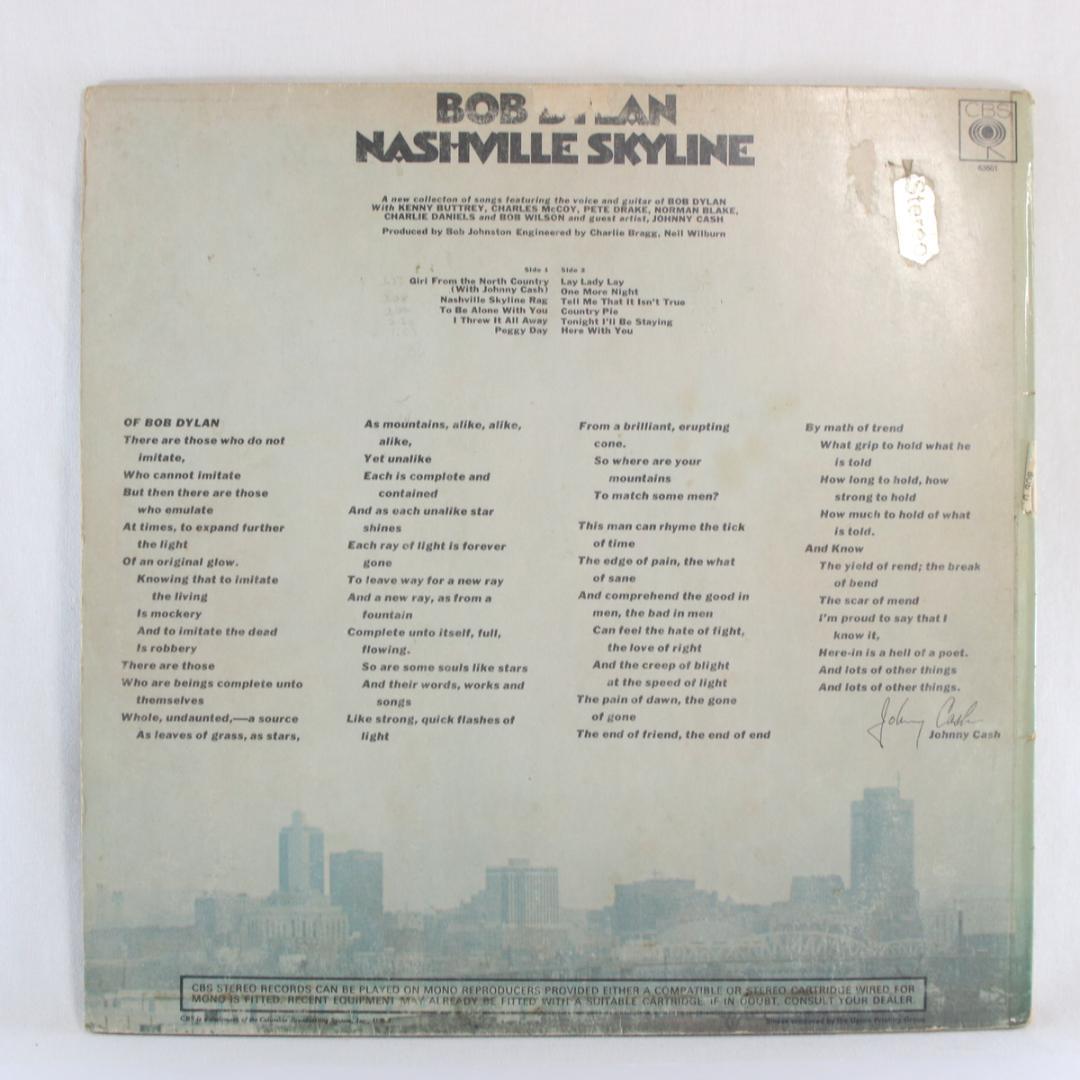 英LP Bob Dylan Nashville Skyline UK初期プレス