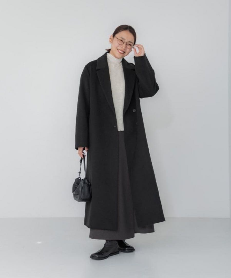 crewre ウールライクラップロングスカート ブラウン ３