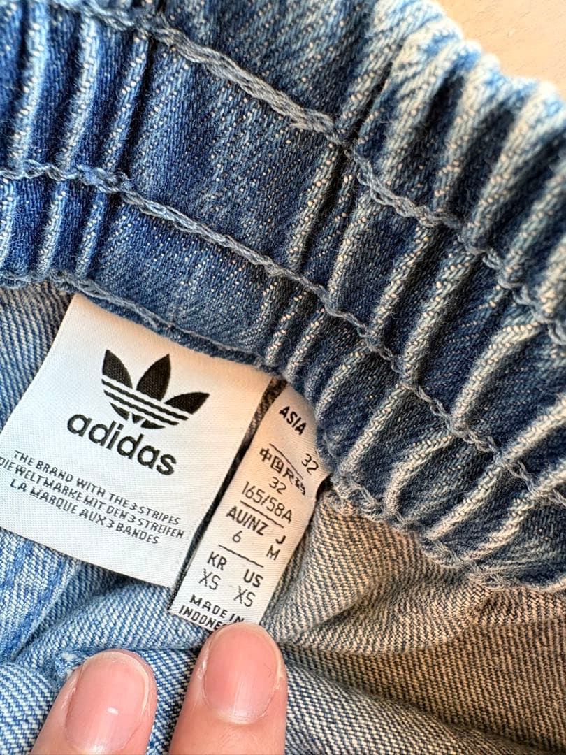 adidas ストライプデニムパンツ Mサイズ