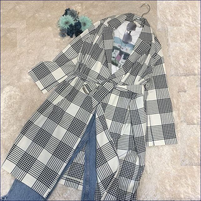 【34100円／薄手春コート】アダムエロペ×ALMODE社別注生地　コート