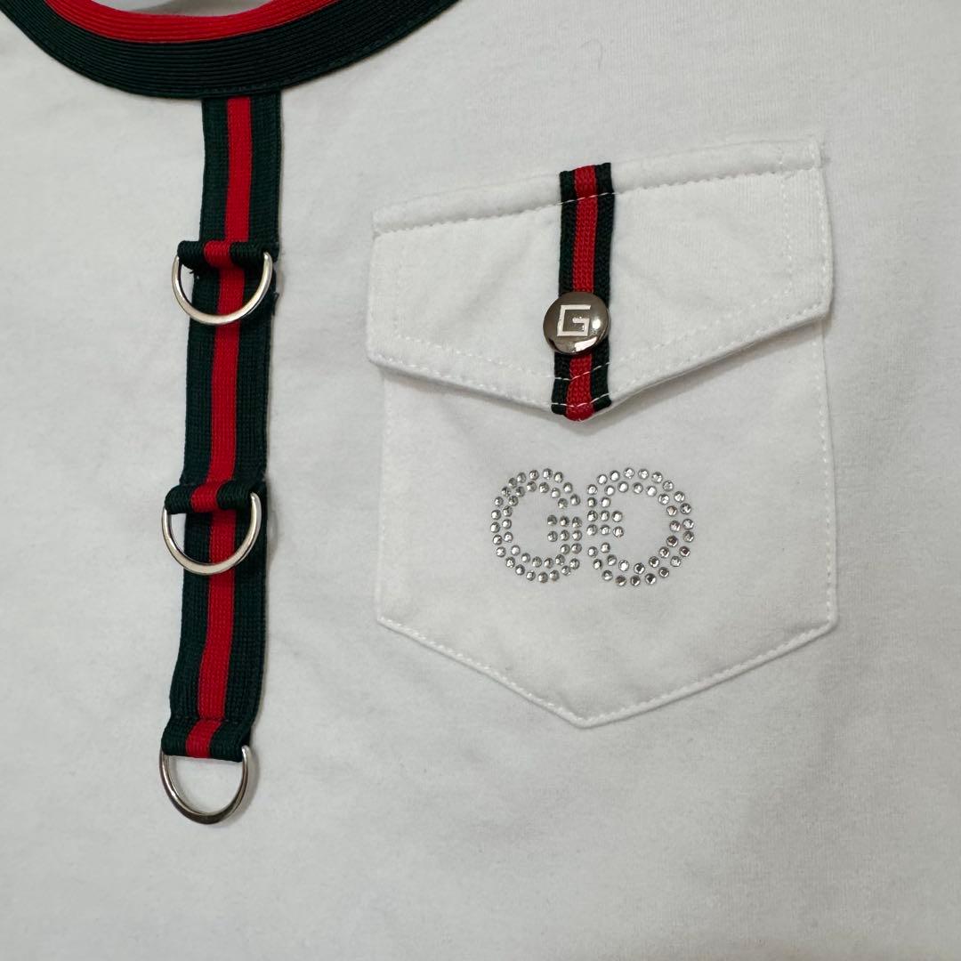 GUCCI グッチ　Tシャツ　トップス　ロゴ　ホワイト　白　ヴィンテージ　GG