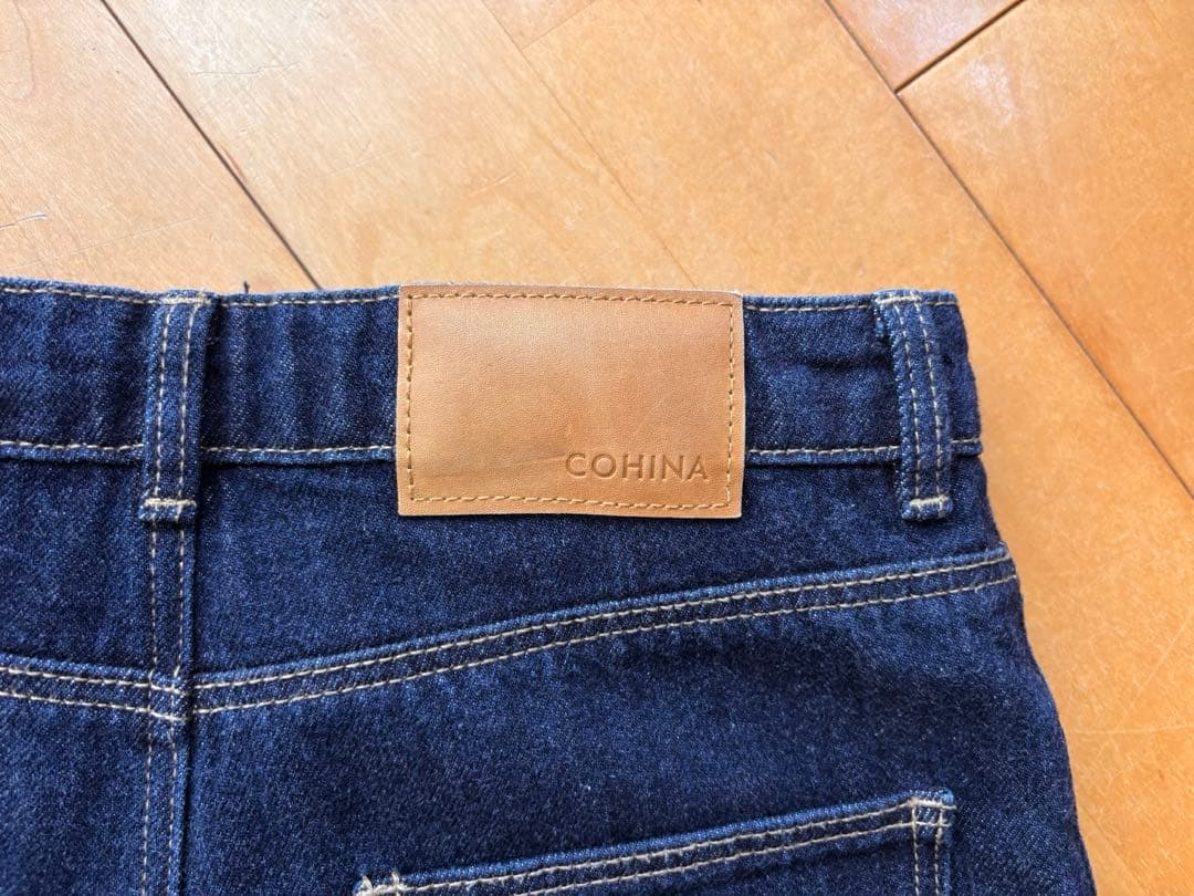 【COHINA】クロキ　セミワイドストレート S Regular ネイビー