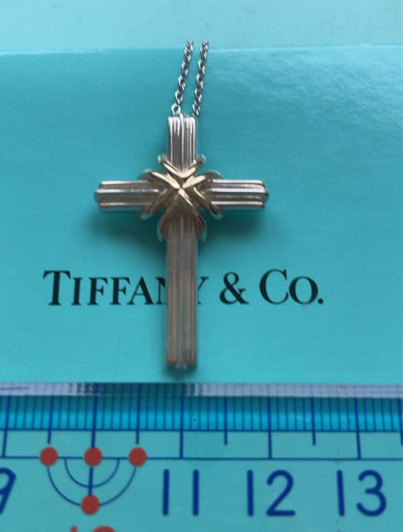 TIFFANY シグネチャー クロス ネックレス コンビ チェーン社外品