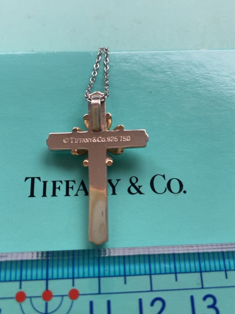 TIFFANY シグネチャー クロス ネックレス コンビ チェーン社外品