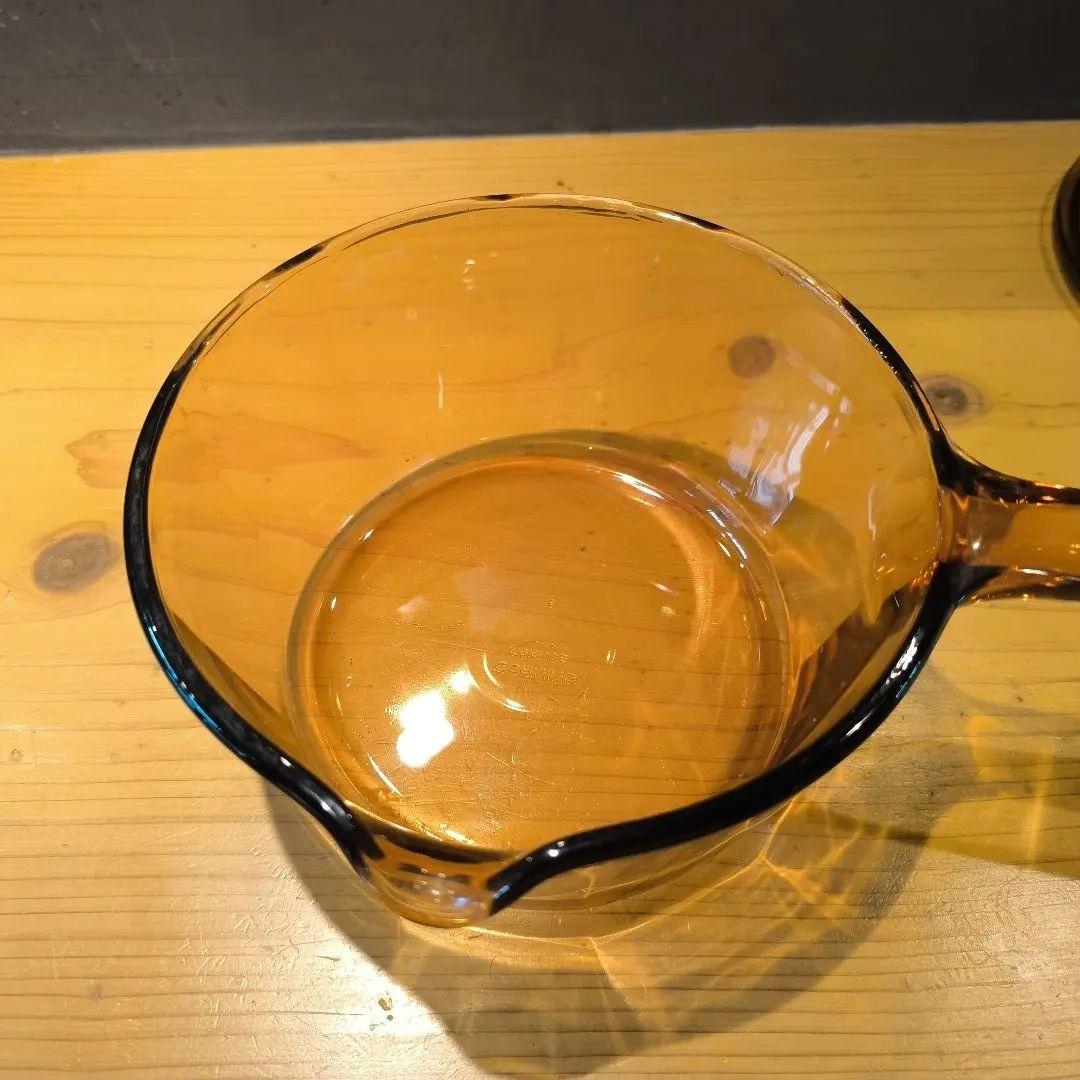 ビンテージコーニング片手鍋 耐熱ガラス パイレックス corning フランス