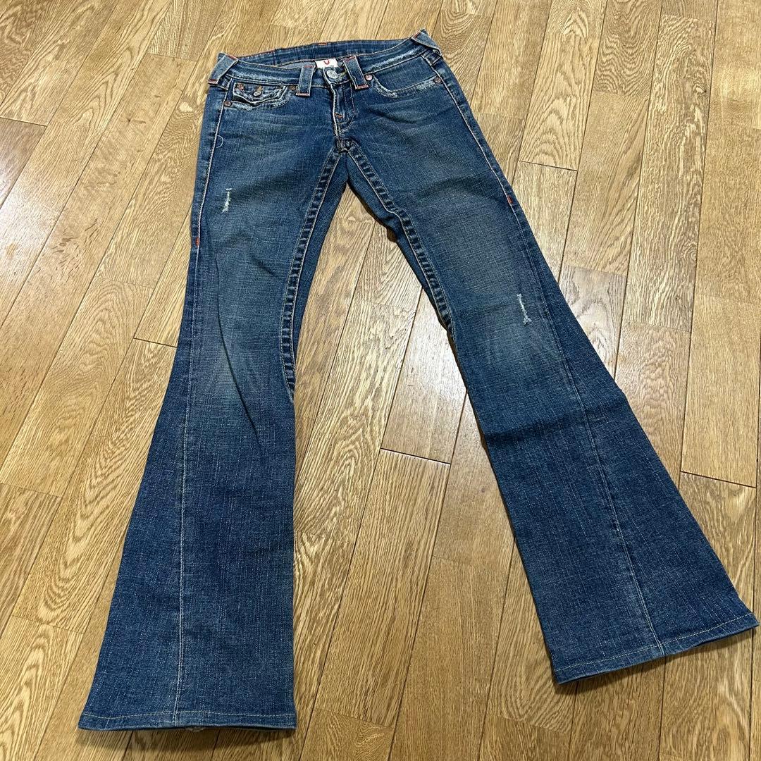USA製 フレアデニムパンツ 25TRUE RELIGION トゥルーレリジョン