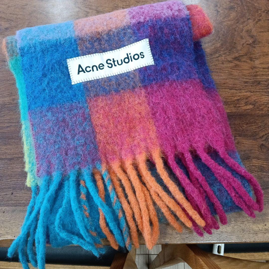 Acne Studios マルチカラー チェックマフラー