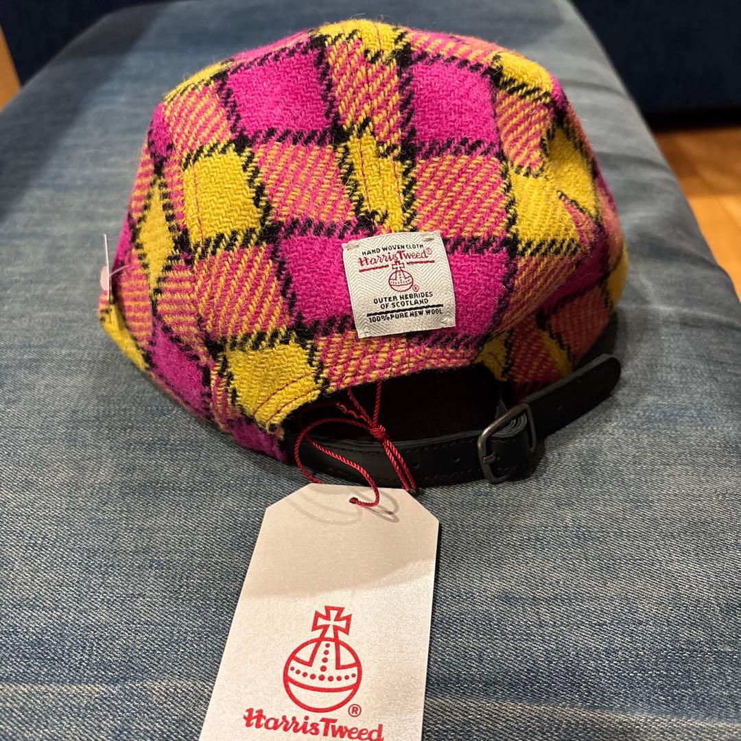 帽子 Supreme Harris Tweed Camp Cap \"Pink Plai