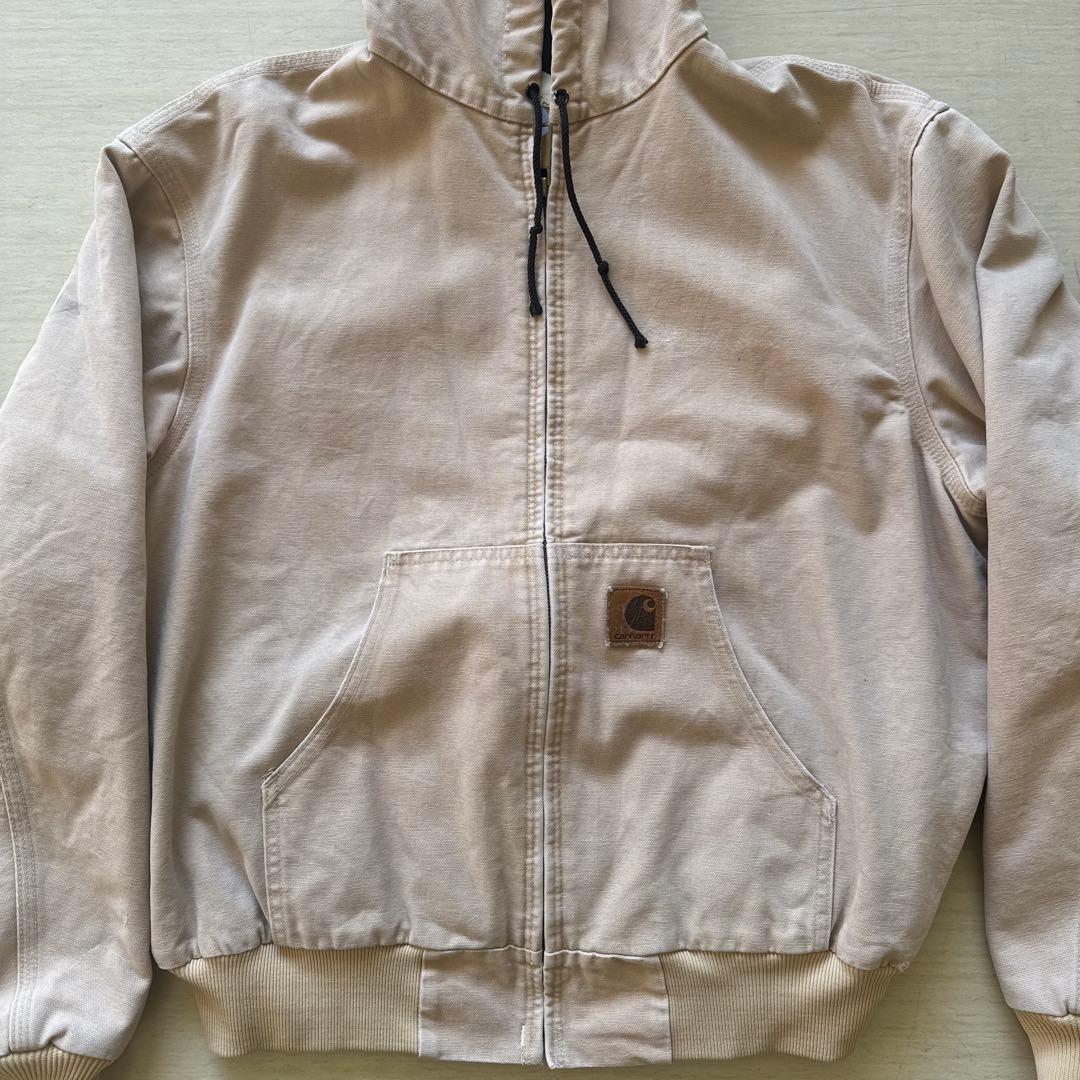 Carhartt アクティブジャケット　USA製　星タグ　Lサイズ ベージュ